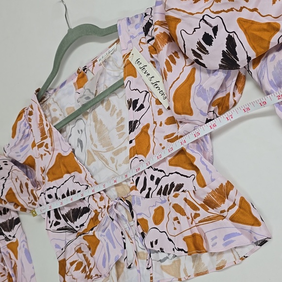 Esmeralda Crop Top in Orange FOR LOVE & LEMONS - Picture 8 of 13